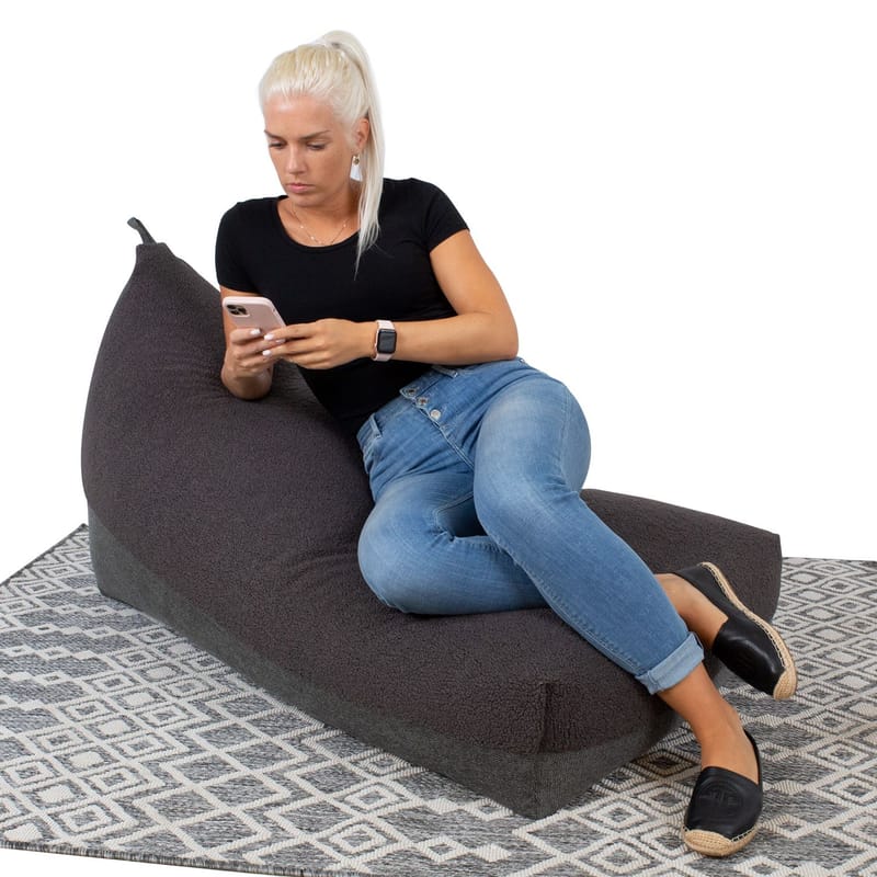 Sittsäck Karmar Bag 130x80x20/70 cm - mörkgrå - Möbler - Fåtölj & stolar - Sittsäck & saccosäck