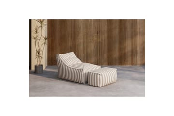 Loungestol Redang med fotpall - Vit/ Beige - Möbler - Fåtölj & stolar - Sittsäck & saccosäck