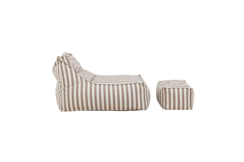 Loungestol Redang med fotpall - Vit/ Beige - Möbler - Fåtölj & stolar - Sittsäck & saccosäck