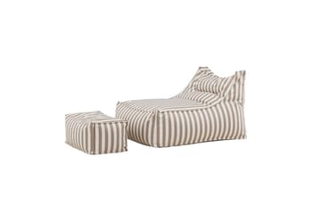 Loungestol Redang med fotpall - Vit/ Beige - Möbler - Fåtölj & stolar - Sittsäck & saccosäck