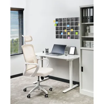 Skrivbordsstol Monarch - Beige, vit - Möbler - Fåtölj & stolar - Kontorsstol & skrivbordsstol