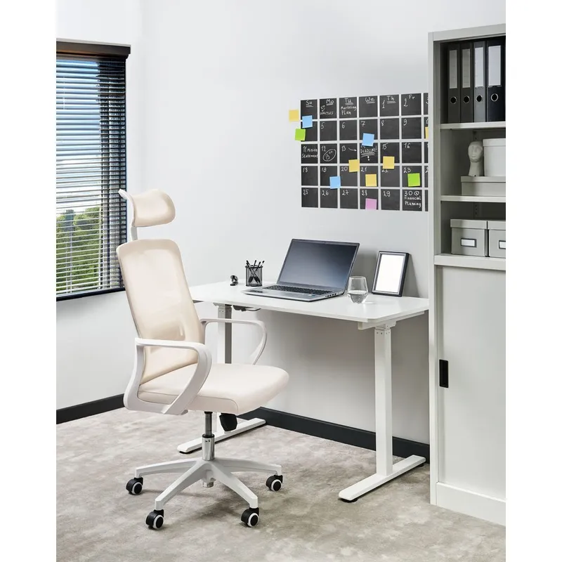 Skrivbordsstol Monarch - Beige, vit - Möbler - Fåtölj & stolar - Kontorsstol & skrivbordsstol