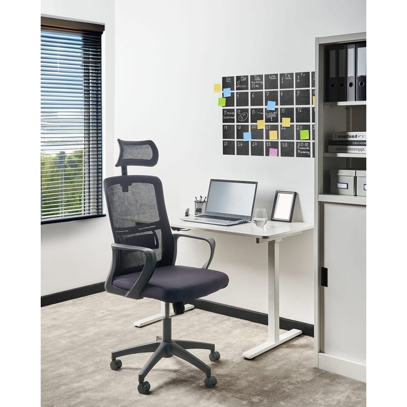 Skrivbordsstol Monarch - Svart, Vit - Möbler - Fåtölj & stolar - Kontorsstol & skrivbordsstol