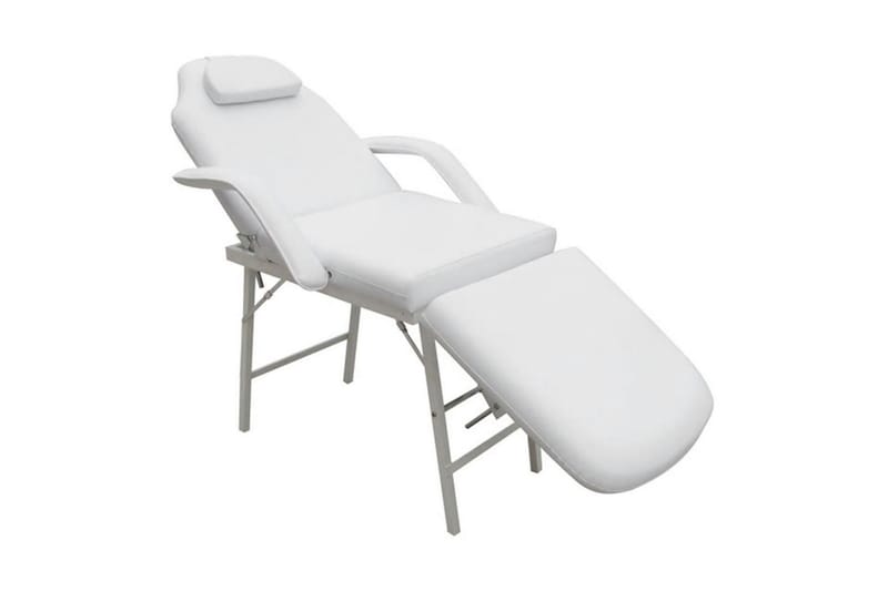 Bärbar behandlingsstol konstläder 185x78x76 cm vit - Vit - Snurrstol & Gungstol