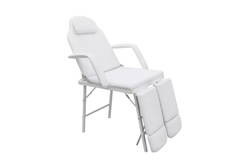 Bärbar behandlingsstol konstläder 185x78x76 cm vit - Vit - Snurrstol & Gungstol