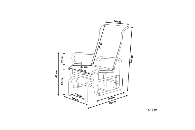Chapau Gungstol - Brun - Utemöbler & utemiljö - Utestol & trädgårdsstol - Gungstol utomhus