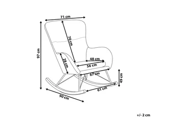 Freeburger Gungstol Sammet - Grå - Möbler - Fåtölj & stolar - Snurrstol & Gungstol