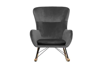 Freeburger Gungstol Sammet - Grå - Möbler - Fåtölj & stolar - Snurrstol & Gungstol