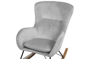 Freeburger Gungstol Sammet - Grå - Möbler - Fåtölj & stolar - Snurrstol & Gungstol