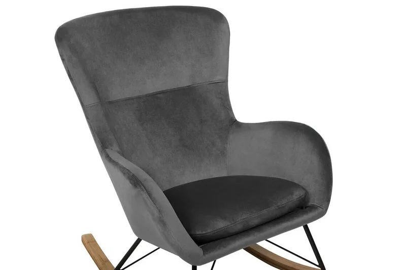 Freeburger Gungstol Sammet - Grå - Möbler - Fåtölj & stolar - Snurrstol & Gungstol