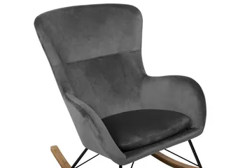 Freeburger Gungstol Sammet - Grå - Möbler - Fåtölj & stolar - Snurrstol & Gungstol