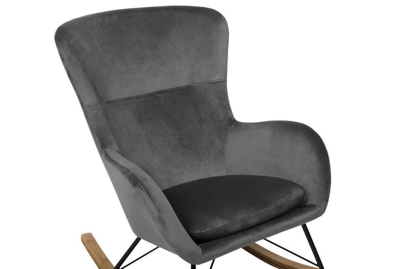 Freeburger Gungstol Sammet - Grå - Möbler - Fåtölj & stolar - Snurrstol & Gungstol