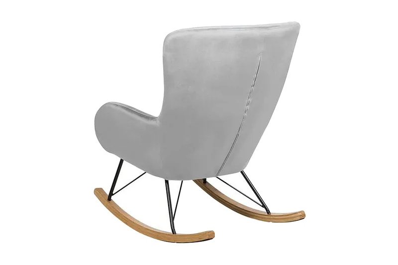 Freeburger Gungstol Sammet - Grå - Möbler - Fåtölj & stolar - Snurrstol & Gungstol