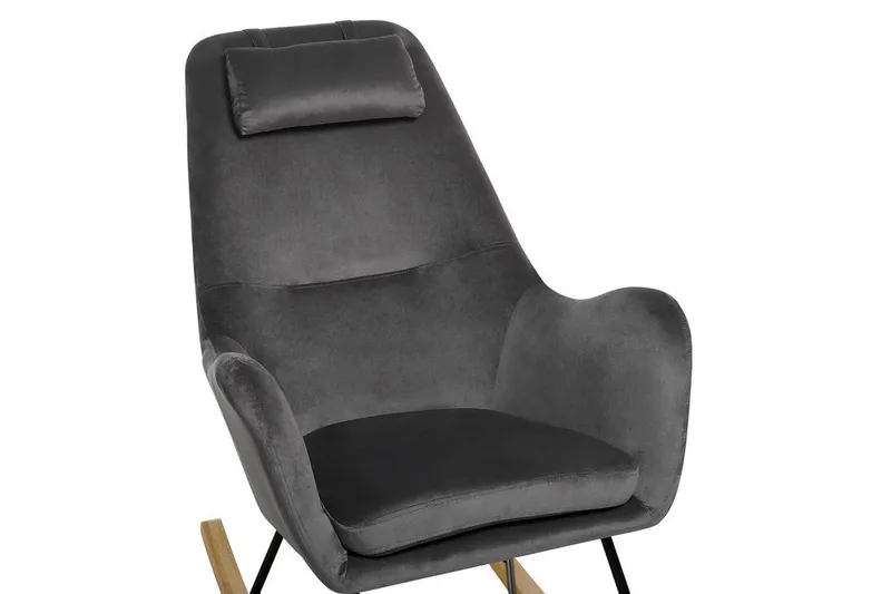 Harnos Gungstol Sammet - Grå - Möbler - Fåtölj & stolar - Snurrstol & Gungstol