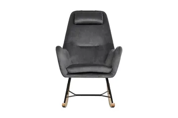 Harnos Gungstol Sammet - Grå - Möbler - Fåtölj & stolar - Snurrstol & Gungstol