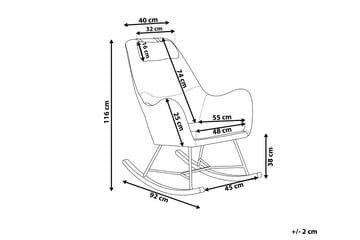 Harnos Gungstol Sammet - Grå - Möbler - Fåtölj & stolar - Snurrstol & Gungstol