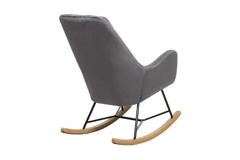 Harnos Gungstol Sammet - Grå - Möbler - Fåtölj & stolar - Snurrstol & Gungstol