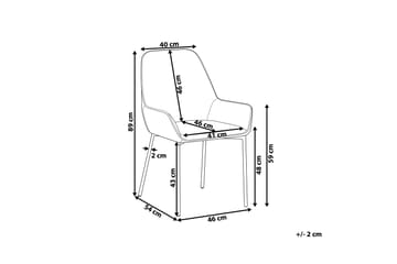 Stalltorp Sammetsstol 2-pack - Grå - Möbler - Fåtölj & stolar - Matstol & köksstol