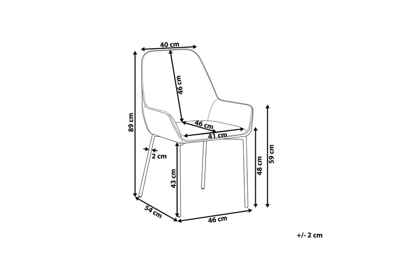 Stalltorp Sammetsstol 2-pack - Grå - Möbler - Fåtölj & stolar - Matstol & köksstol