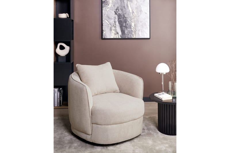 Svängbar fåtölj Andalen - Beige - Möbler - Fåtölj & stolar - Fåtölj