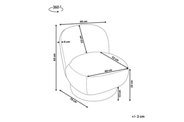 Svängbar fåtölj Aylo - Vit - Möbler - Fåtölj & stolar - Fåtölj