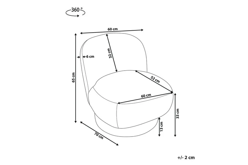 Svängbar fåtölj Aylo - Vit - Möbler - Fåtölj & stolar - Fåtölj