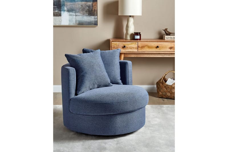 Svängbar fåtölj Dalby - Blå - Möbler - Fåtölj & stolar - Fåtölj