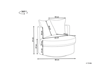 Svängbar fåtölj Dalby - Grå - Möbler - Fåtölj & stolar - Fåtölj