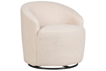 Svängbar fåtölj Davik - Beige, svart - Möbler - Fåtölj & stolar - Fåtölj