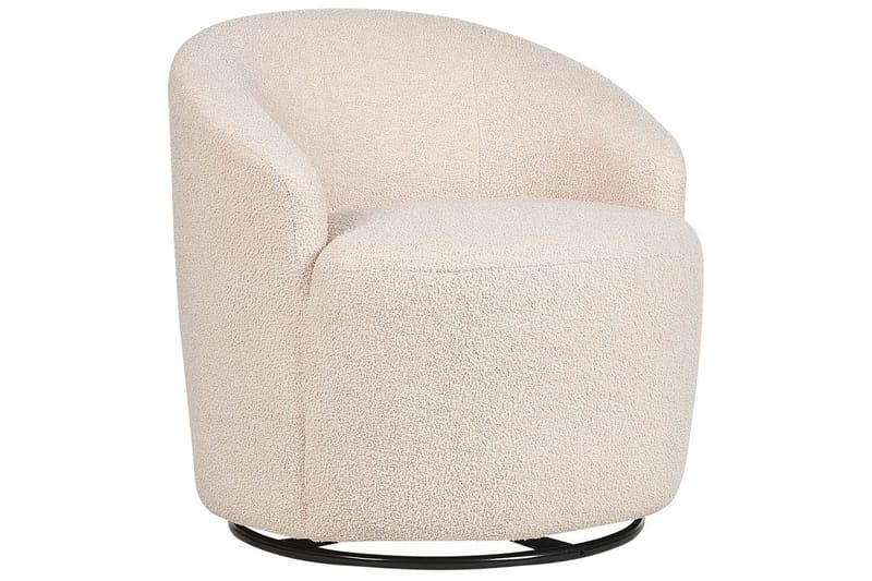 Svängbar fåtölj Davik - Beige, svart - Möbler - Fåtölj & stolar - Fåtölj