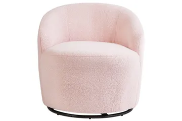 Svängbar fåtölj Davik - Rosa, Svart - Möbler - Fåtölj & stolar - Fåtölj