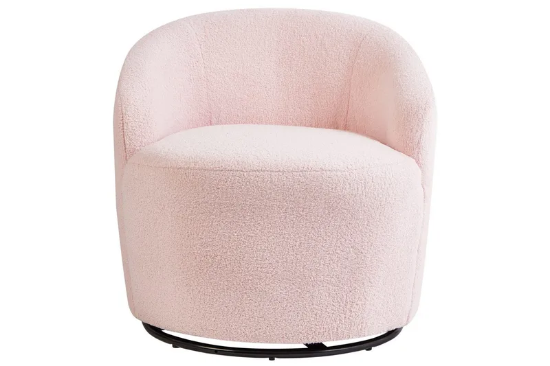 Svängbar fåtölj Davik - Rosa, Svart - Möbler - Fåtölj & stolar - Fåtölj