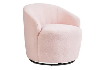 Svängbar fåtölj Davik - Rosa, Svart - Möbler - Fåtölj & stolar - Fåtölj