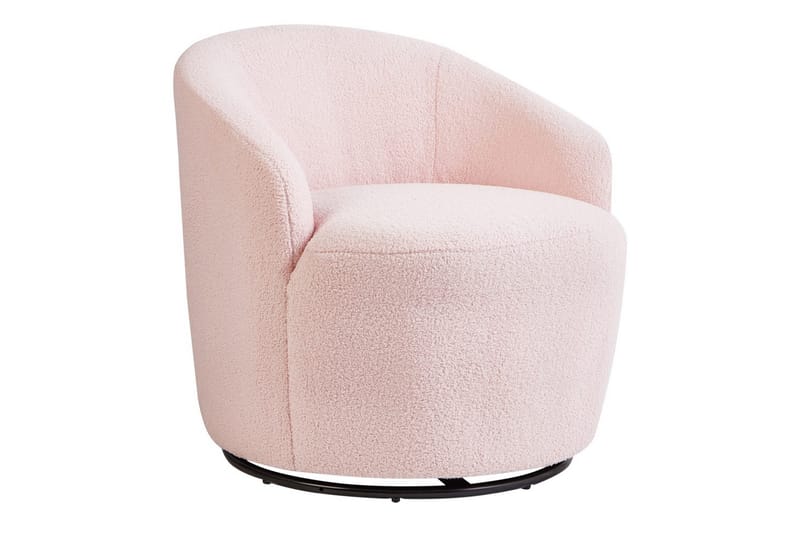 Svängbar fåtölj Davik - Rosa, Svart - Möbler - Fåtölj & stolar - Fåtölj