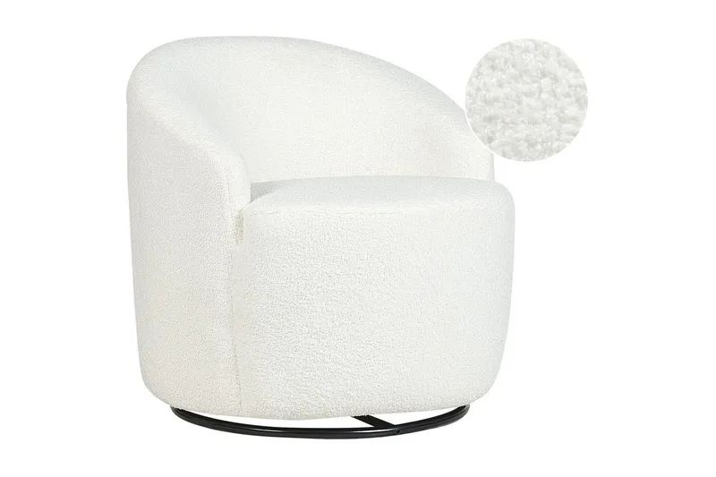 Svängbar fåtölj Davik, Vit, Svart