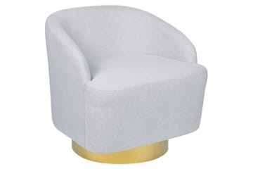 Svängbar fåtölj Lavik - Grå, guld - Möbler - Fåtölj & stolar - Fåtölj