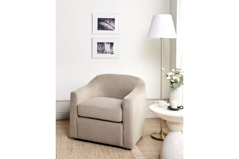 Svängbar fåtölj Magnor - Beige, svart - Möbler - Fåtölj & stolar - Fåtölj