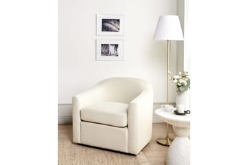 Svängbar fåtölj Magnor - Ljusbeige, svart - Möbler - Fåtölj & stolar - Fåtölj