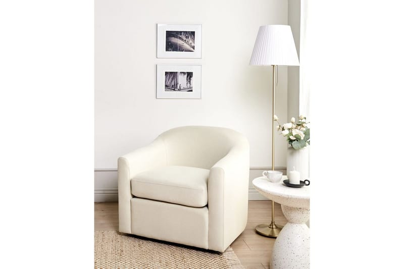 Svängbar fåtölj Magnor - Ljusbeige, svart - Möbler - Fåtölj & stolar - Fåtölj