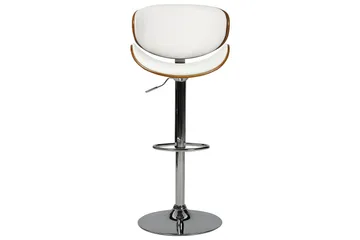 Svängbar stol Rotterdam set om 2 Vit-Mörkt Trä-Silver - Vit-Mörkt Trä-Silver - Möbler - Fåtölj & stolar - Barstol & barpall