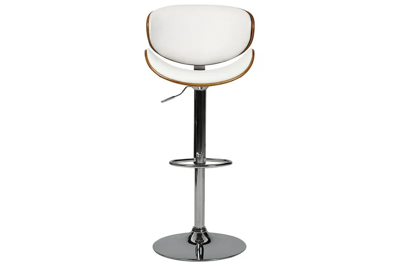 Svängbar stol Rotterdam set om 2 Vit-Mörkt Trä-Silver - Vit-Mörkt Trä-Silver - Möbler - Fåtölj & stolar - Barstol & barpall