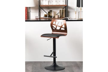 Svängbar stol Petersburg set om 2 Mörkt Trä-Svart - Mörkt Trä-Svart - Möbler - Fåtölj & stolar - Barstol & barpall