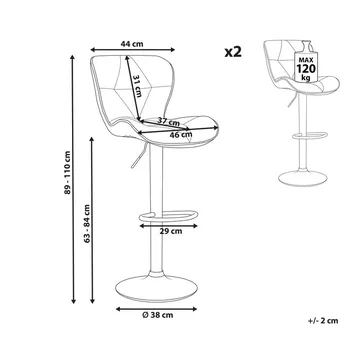 Svängbar pall Valetta 2-pack - Möbler - Fåtölj & stolar - Barstol & barpall
