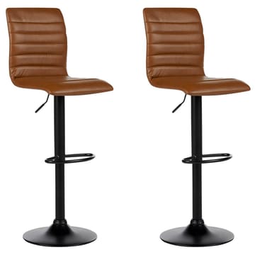 Svängbar pall Lucerne 2-pack - Brun, Svart - Möbler - Fåtölj & stolar - Barstol & barpall