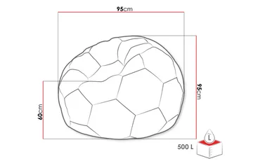 Svalliden Sittsäck 95 cm - Vit/Svart - Möbler - Fåtölj & stolar - Sittsäck & saccosäck