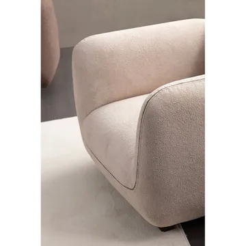 Talrosen Modern Fåtölj i Boucle - Beige - Möbler - Fåtölj & stolar - Fåtölj