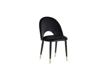 Tavernes Sammetsstol 2-pack - Svart - Möbler - Fåtölj & stolar - Matstol & köksstol