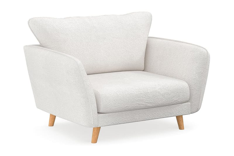 Trend Lyx Fåtölj i Bouclé - Vit - Möbler - Fåtölj & stolar - Fåtölj