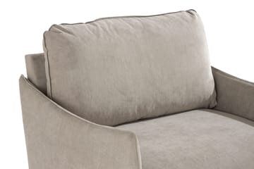 Trend Lyx Fåtölj i Tyg med Träben - Greige - Möbler - Fåtölj & stolar - Fåtölj