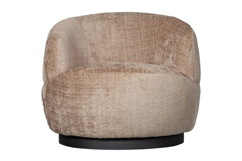 Ullig Modern Rund Snurrfåtölj i Chenille - Beige - Möbler - Fåtölj & stolar - Fåtölj